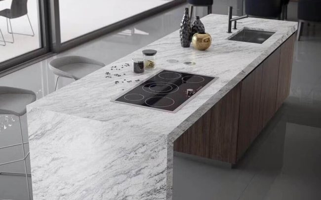 Marble kitchen worktops and surfaces at Granite Planet in The Cotswolds