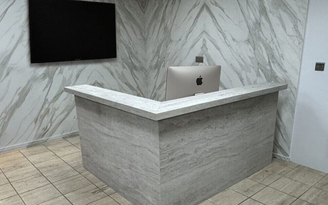 The Showroom Front Desk at Granite Planet in Theh Cotswolds